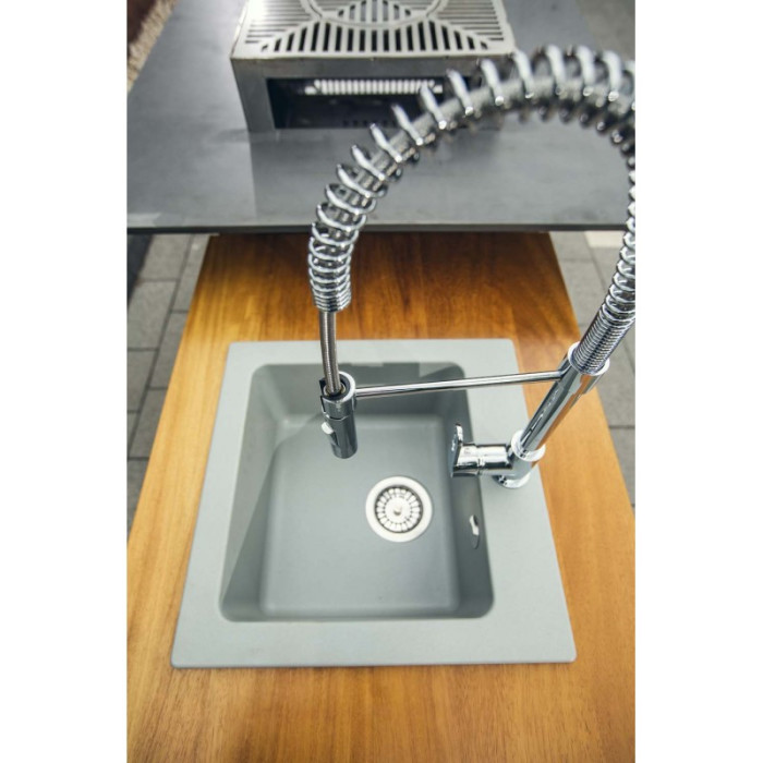 Уличная кухня Quan Rolling Kitchen SilverEdition GAS на газу с мойкой и водонагревателем - 1002039