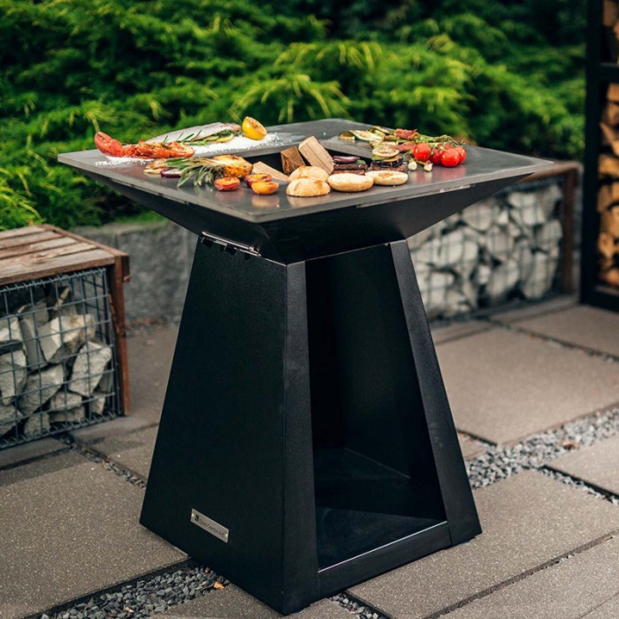 Дровяной гриль-очаг Quan Quadro Premium Medium Carbon 80 х 80 см - QN91014