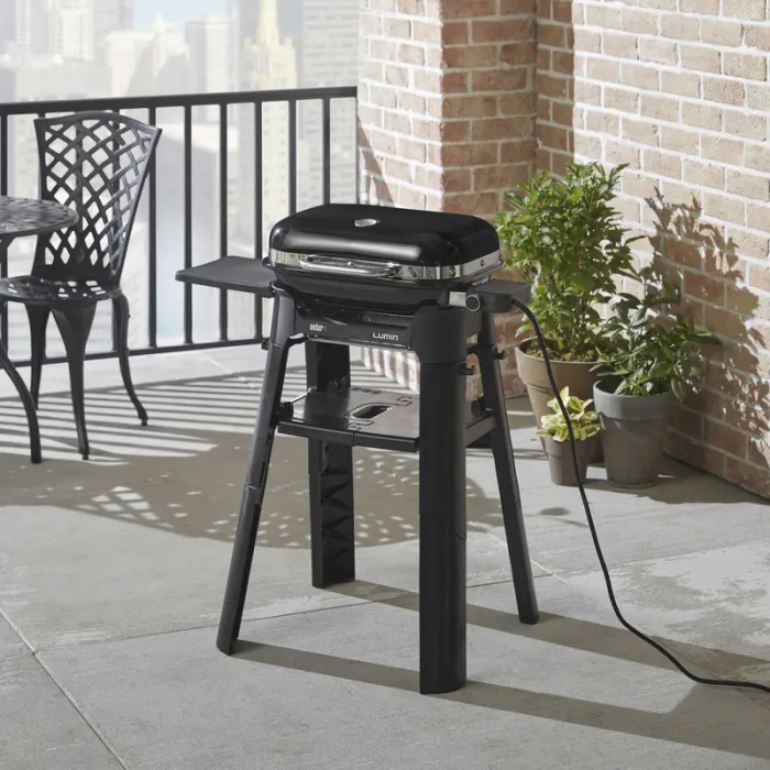 Гриль электрический Weber Lumin Compact с подставкой, черный - 91010879