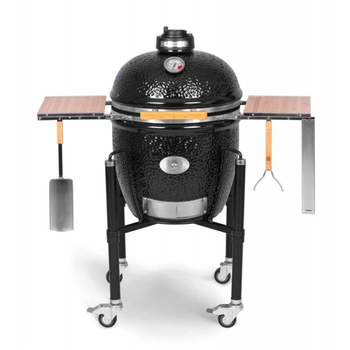 Керамічний гриль Monolith Classic Pro 1.0 Black (Чорний) з підставкою на колесах - 101001-BLACK