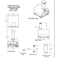 Встраиваемая газовая печь для пиццы BULL L Pizza Oven - 66124
