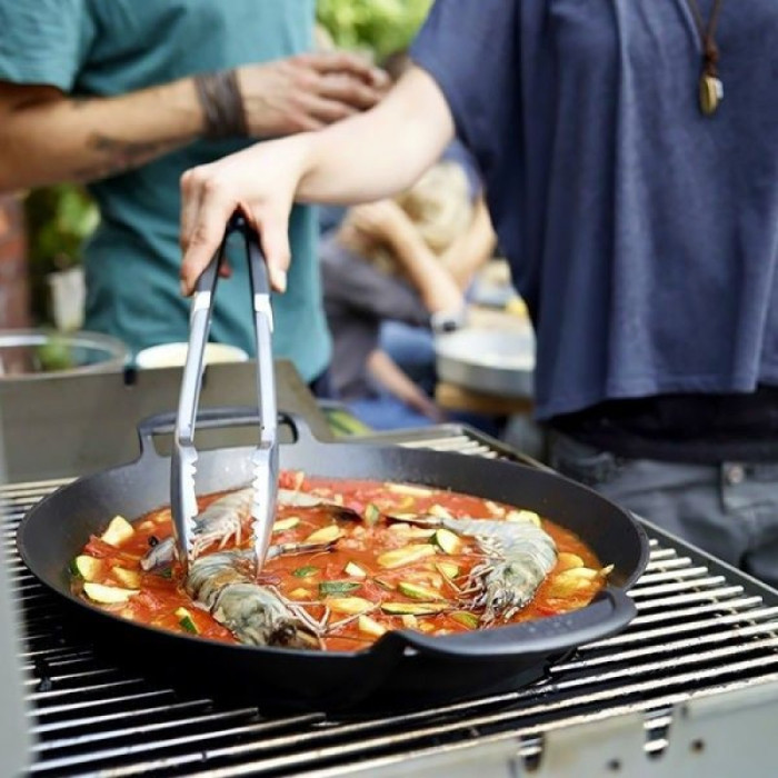 Сковорода ВОК з вставкою-пароваркою и кришкою, Weber Gourmet BBQ System, чавун