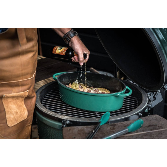 Жарівня (котел) овальна чавун.емаль 5.2л Big Green Egg 117670