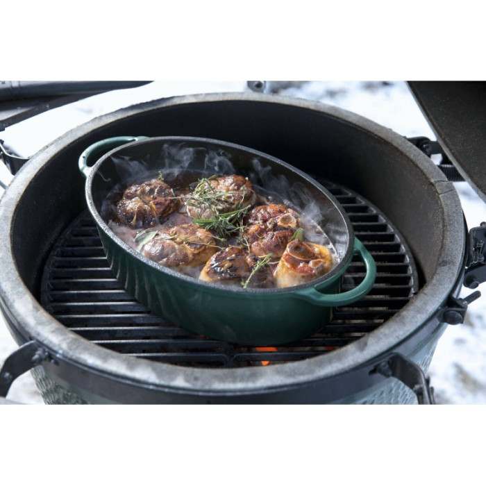 Жарівня (котел) овальна чавун.емаль 5.2л Big Green Egg 117670