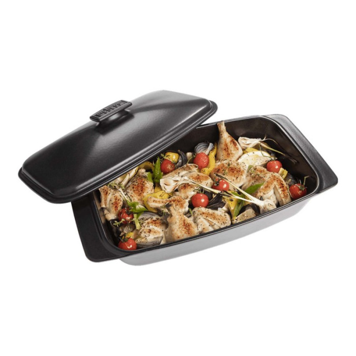 Керамічна форма Weber для готування з кришкою, прямокутна