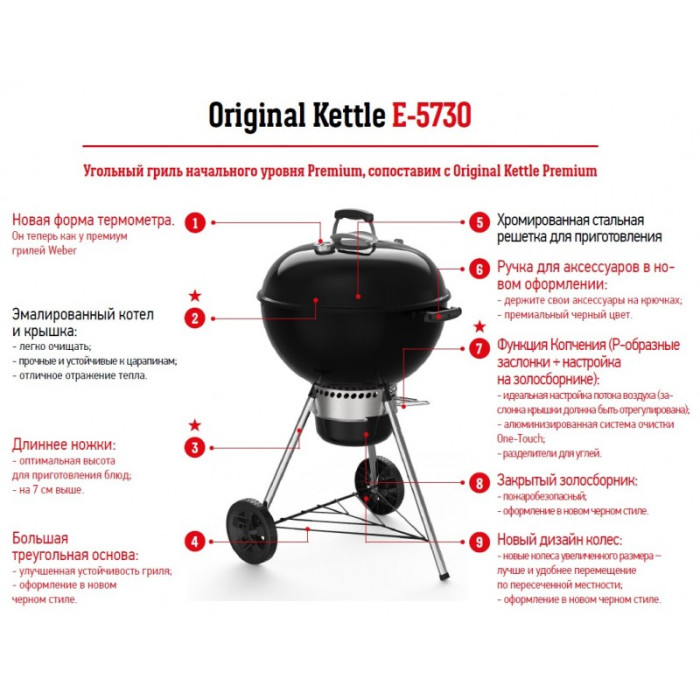 Угольный гриль Original Kettle E-5730 Weber 14201004