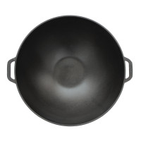 Чугунная сковорода WOK с чугунной крышкой 8 л