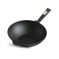 Чугунная сковорода с деревянной ручкой Black WOK 2,8 л.