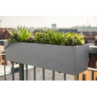 Вазон Lechuza Balconera Stone 80, сірий-камінь