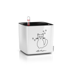 Вазон Cube Glossy Cat 4, белый
блестящий
