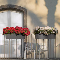 Вазон Lechuza Balconera Cottage 80, графітовий чорний