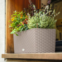 Вазон Lechuza BALCONERA Cottage 40, пісочно-коричневий
