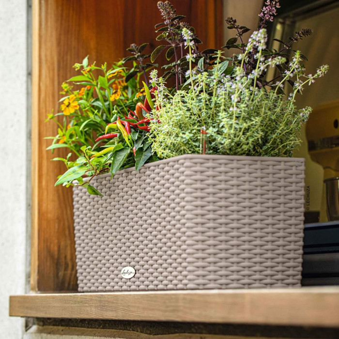 Вазон Lechuza BALCONERA Cottage 40, песочно-коричневый