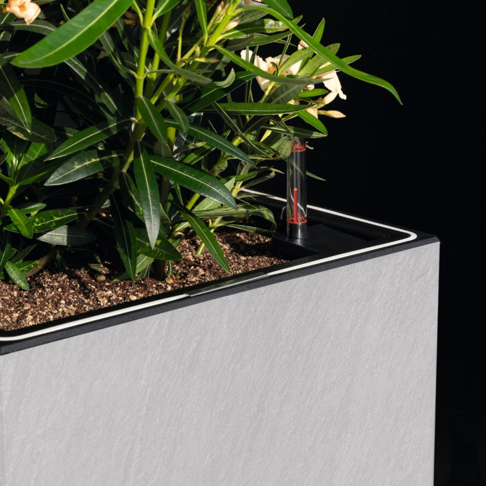 Вазон Lechuza CANTO stone 30 LED high, светло-серый
