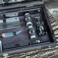 Подарунковий набір Майстер Гриль кейс-столик чорний