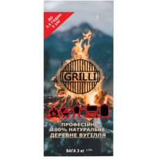 Древесный уголь 3кг GRILLI 77782