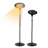 Электрический инфракрасный обогреватель GRILLI 2000w, черный