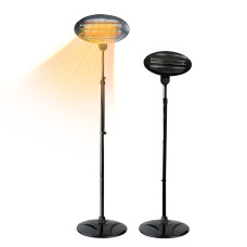 Электрический инфракрасный обогреватель GRILLI 2000w, черный