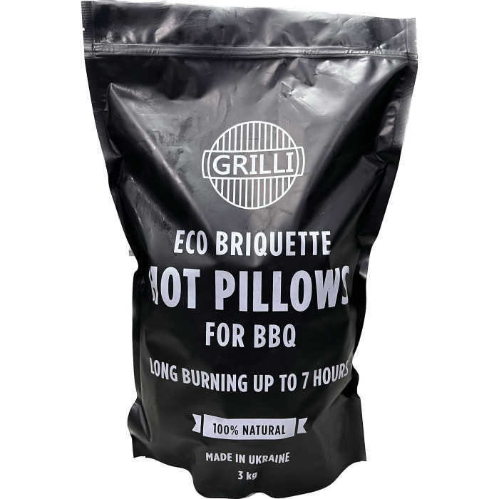 Дерево-вугільний екобрикет Hot Pillows 3 кг GRILLI 777777