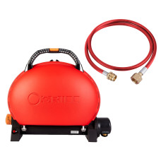 КОМПЛЕКТ Портативный переносной газовый гриль O-GRILL 500, красный + шланг