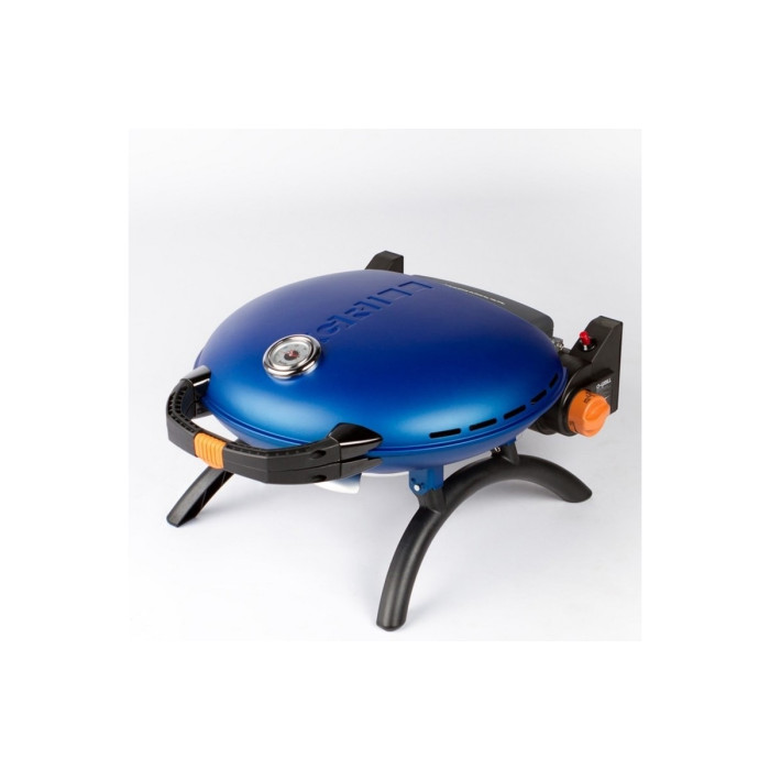 КОМПЛЕКТ Портативний переносний газовий гриль O-GRILL 600T, синій + шланг