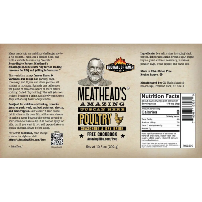 Спеції для птахів ~300г. "Meathead's Amazing" Poultry. США