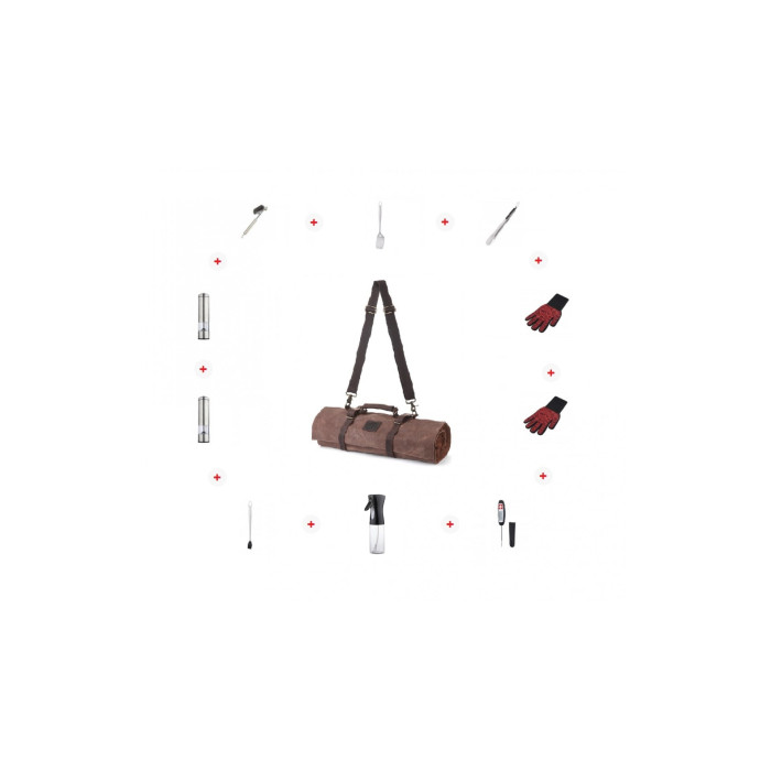 Акція! Скрутка ТОП 10 аксесуарів для барбекю Brown GRILLI 888033