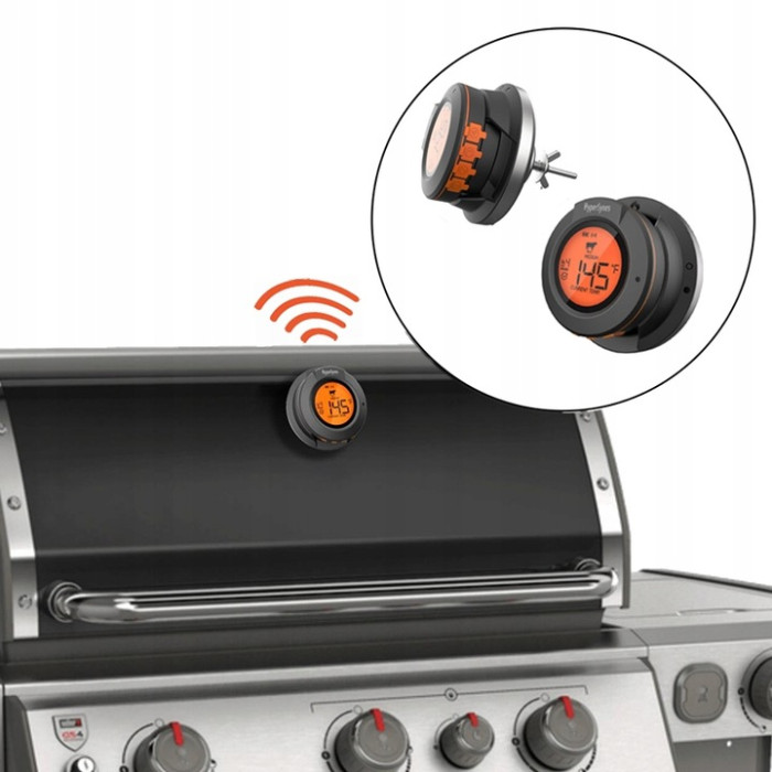 Цифровой Bluetooth термометр в крышку гриля с 2-мя щупами GRILLI 555501
