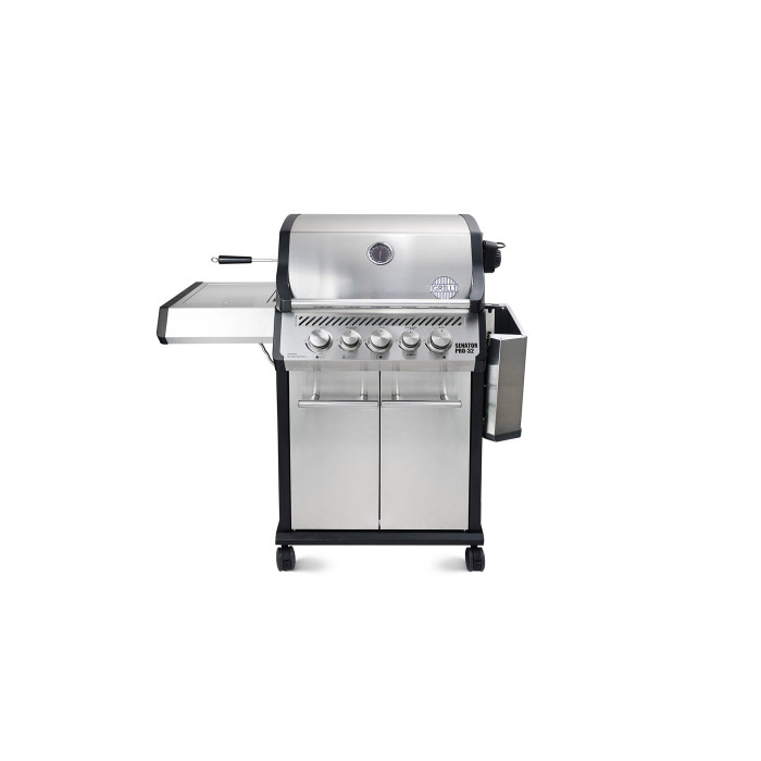 Газовый гриль GRILLI Senator PRO-32, с боковой и задней горелкой, нержавеющая сталь 700377