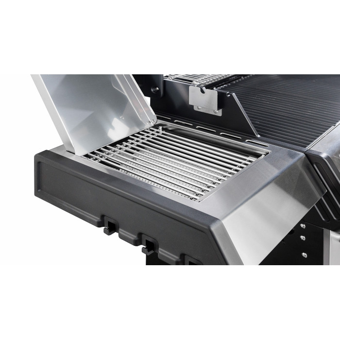 Газовый гриль GRILLI Senator PRO-32, с боковой и задней горелкой, нержавеющая сталь 700377