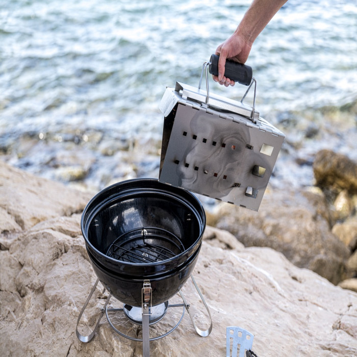 Угольный портативный гриль Napoleon Travel-Q Kettle 36 см, NK14K-LEG-3