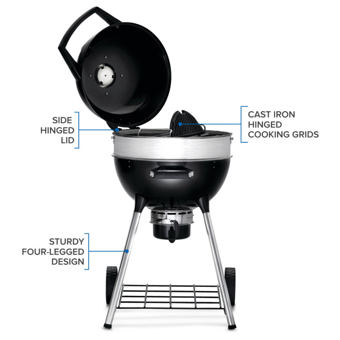 Угольный гриль 47 см Napoleon PRO Kettle, PRO18K-LEG-3