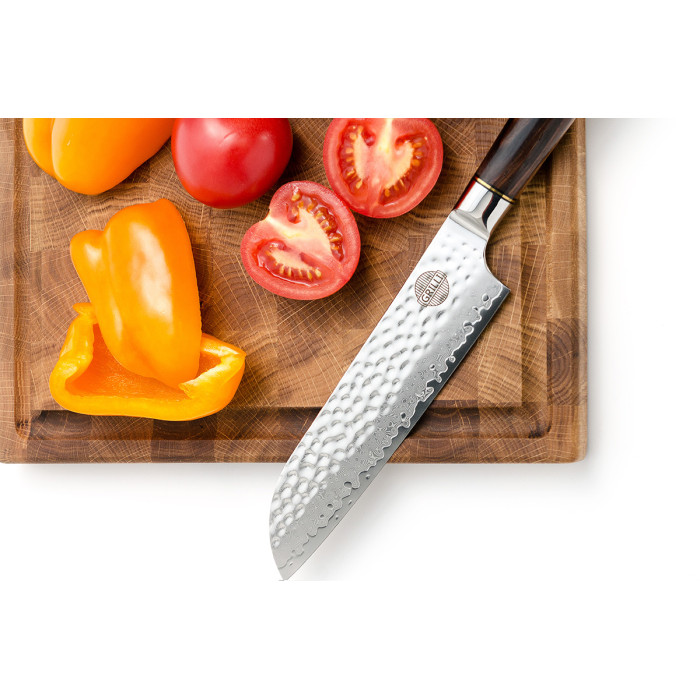 Профессиональный нож из дамасской стали Santoku GRILLI 88871