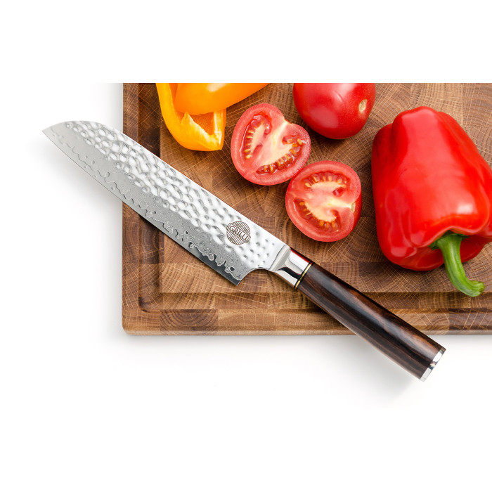 Профессиональный нож из дамасской стали Santoku GRILLI 88871