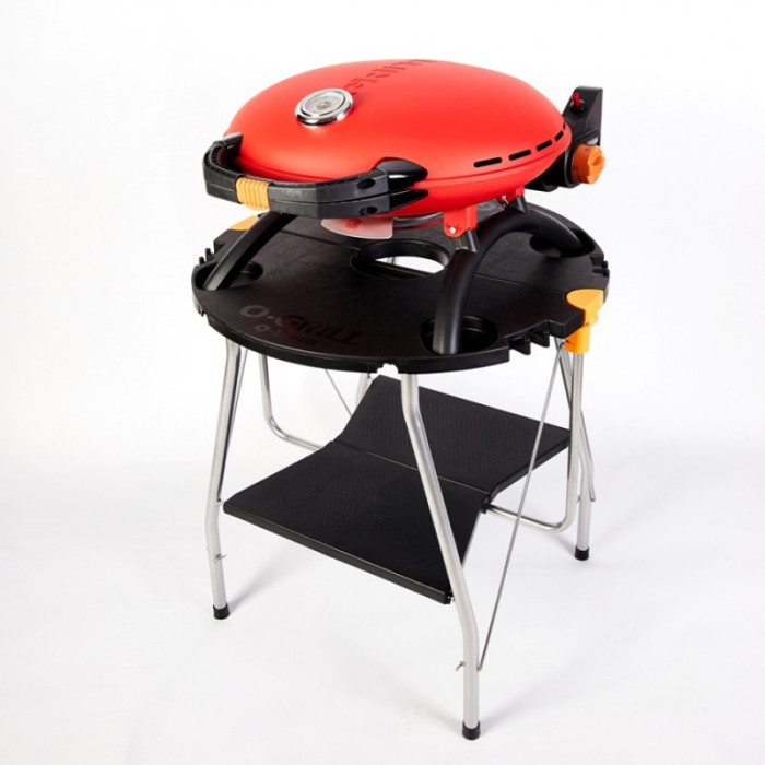 Портативный переносной газовый гриль O-GRILL 700T, красный