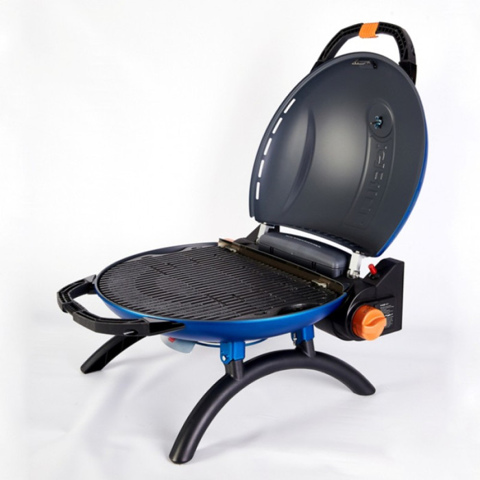 Портативный переносной газовый гриль O-GRILL 800T, синий