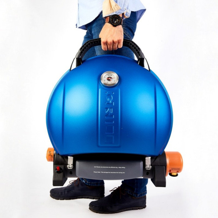 Портативный переносной газовый гриль O-GRILL 800T, синий