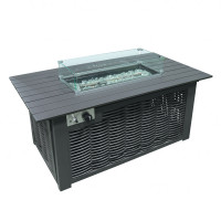 Уличный газовый стол-ротанг 132х72х63см аллюминий+ротанг 777008