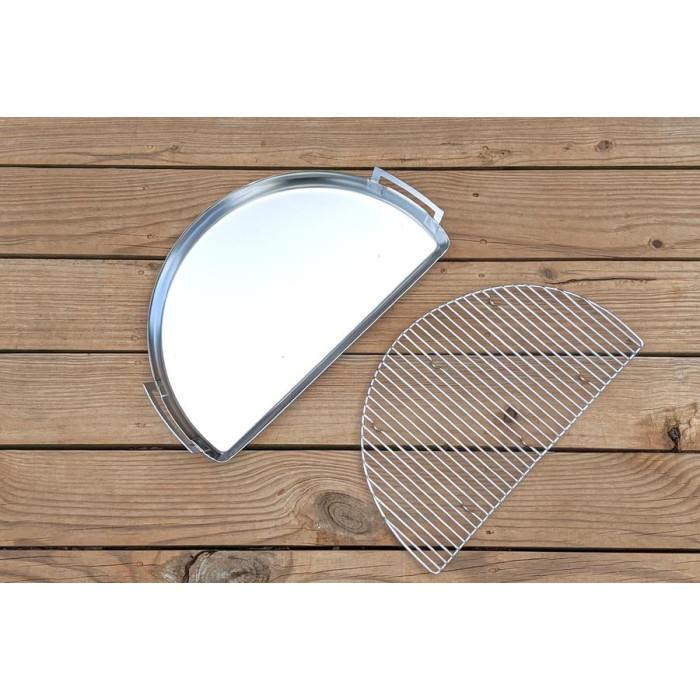 Поддон планча нерж. с решеткой Slow and Sear Deluxe SnS Drip ‘N Griddle Pan SnS ACC-DNG