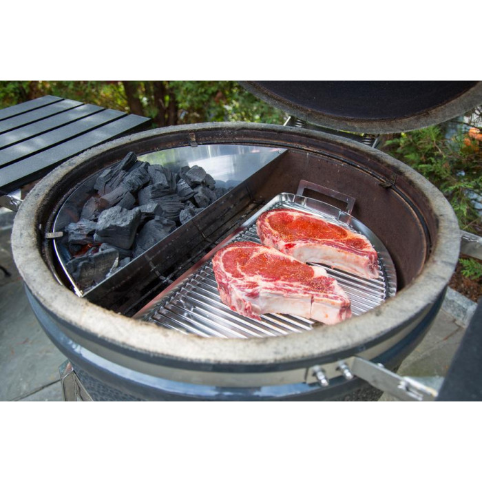 Поддон планча нерж. с решеткой Slow and Sear Deluxe SnS Drip ‘N Griddle Pan SnS ACC-DNG