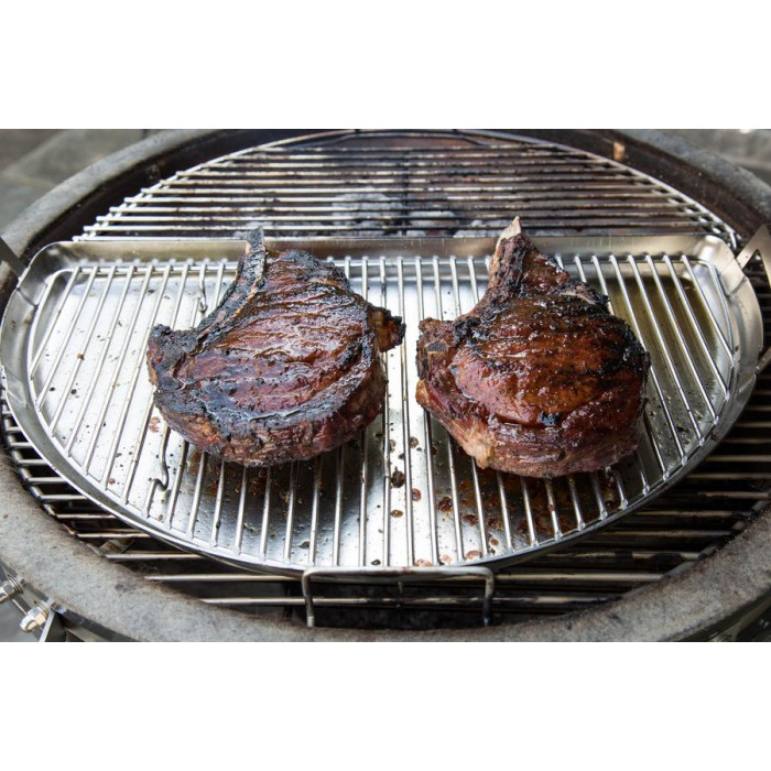 Поддон планча нерж. с решеткой Slow and Sear Deluxe SnS Drip ‘N Griddle Pan SnS ACC-DNG