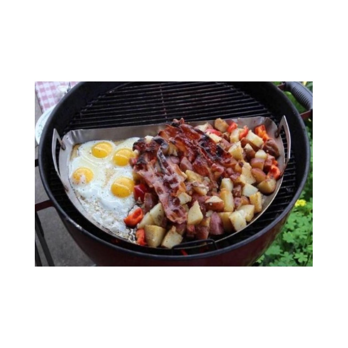 Поддон планча нерж. с решеткой Slow and Sear Deluxe SnS Drip ‘N Griddle Pan SnS ACC-DNG
