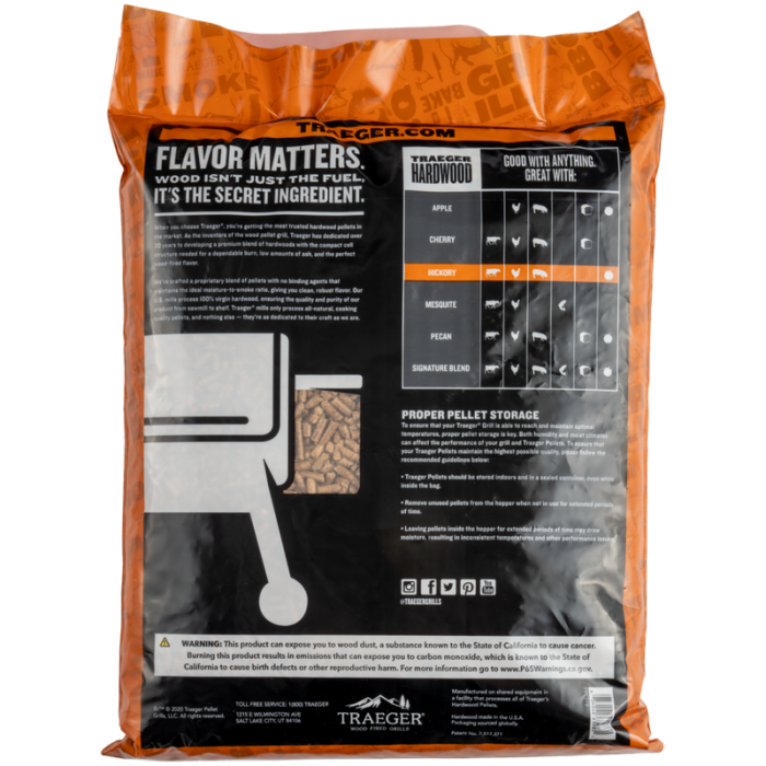 Пеллеты для гриля Гикори 9кг (20л) TRAEGER PEL319