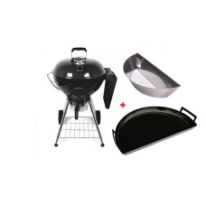 Угольный гриль Slow and Sear Original Kettle SnS, 57 см Deluxe ed. черный (SNS-KET-2)