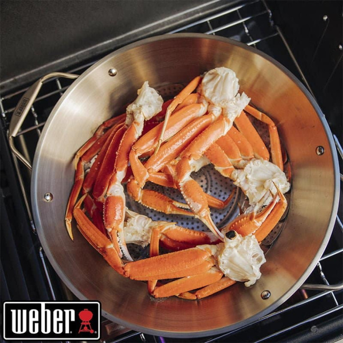 Вок со вставкой пароваркой Weber Crafted 7684