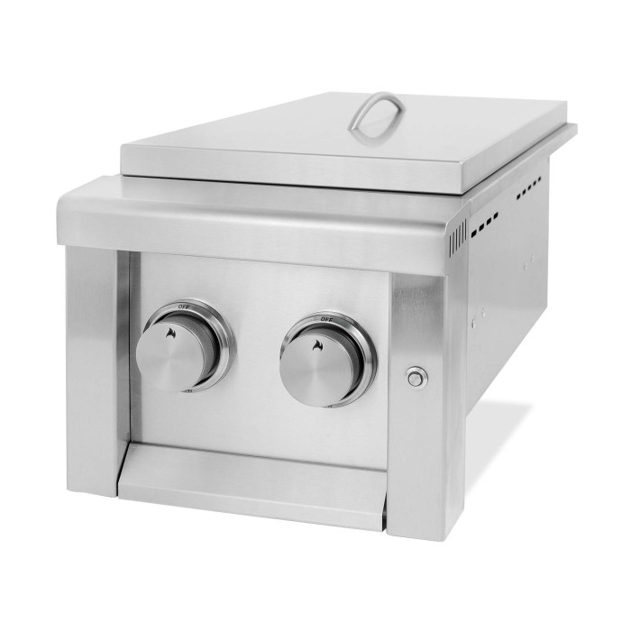 Двойная встраиваемая конфорка с крышкой GRILLI 888003