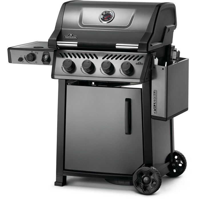 Газовый гриль Napoleon Freestyle 425 с боковой конфоркой Sizzle Zone и дверкой, графитовый F425DSIBPGT-RC