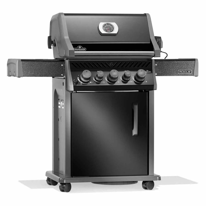 Газовый гриль Napoleon Rogue 425R с боковой конфоркой Sizzle Zone и вертелом, чёрный RB425RSBPK-2-UA-R