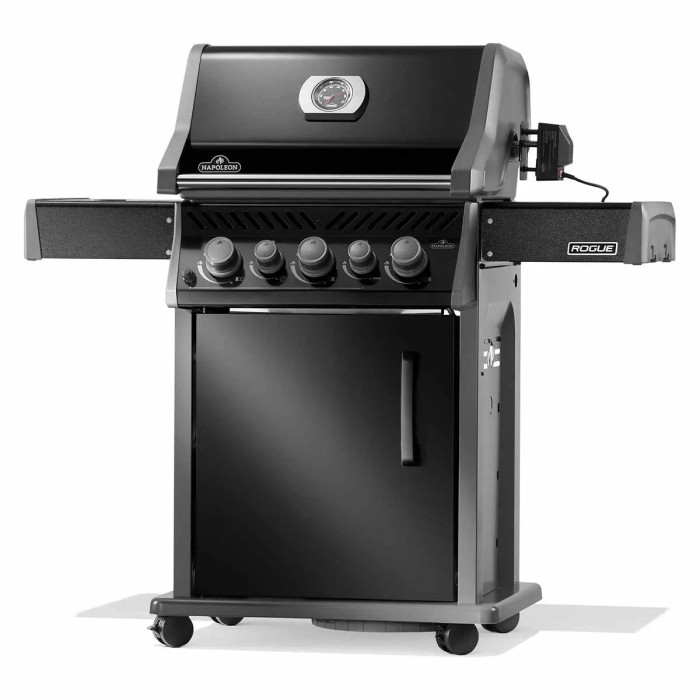 Газовый гриль Napoleon Rogue 425R с боковой конфоркой Sizzle Zone и вертелом, чёрный RB425RSBPK-2-UA-R