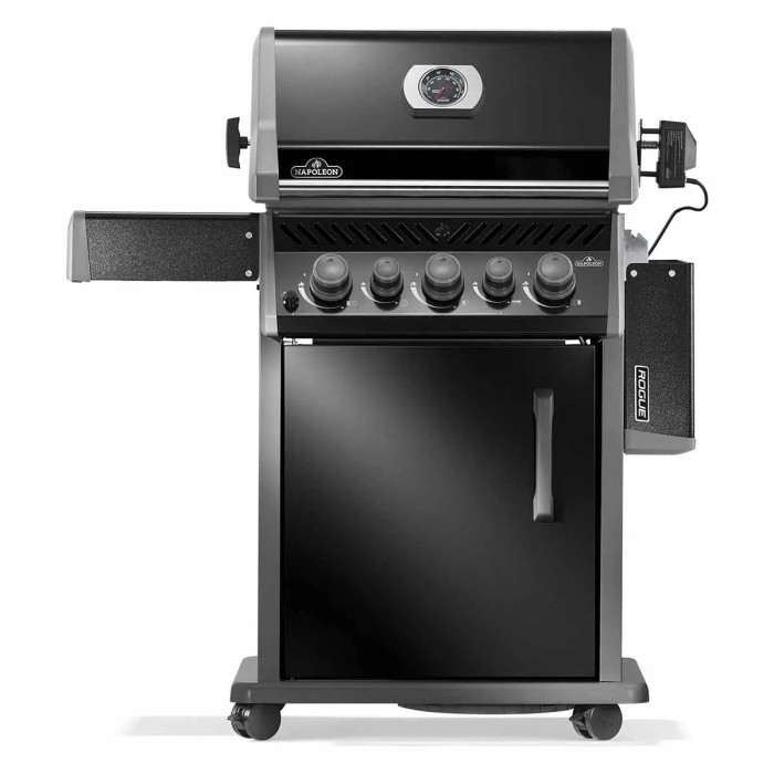 Газовый гриль Napoleon Rogue 425R с боковой конфоркой Sizzle Zone и вертелом, чёрный RB425RSBPK-2-UA-R